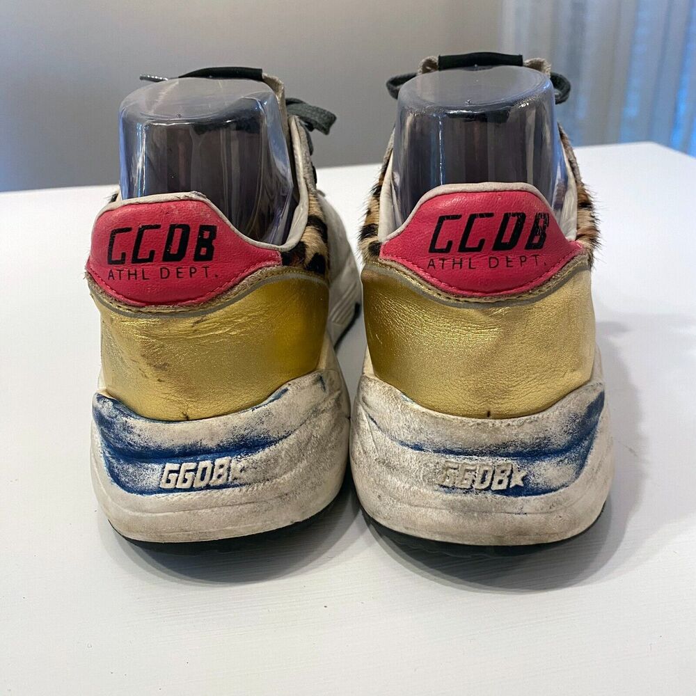 Authentic Golden Goose Leopard Calf Running Sneakers EU Size 38 US Size 7 / 7.5 - Picture 7 of 16